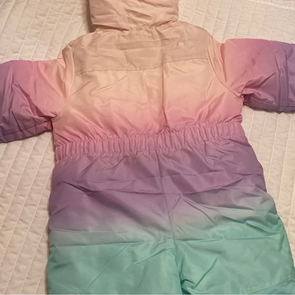 Carter’s 24M Girls Snowsuit Pink Mint Ombre Hooded Winter Coat One Piece